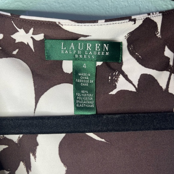 Ralph Lauren Black and White Floral Midi Dress - Picture 3 of 6